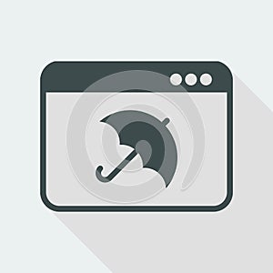 Computer protection - Vector web icon