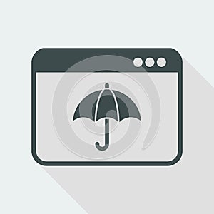 Computer protection - Vector web icon