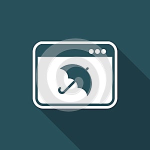 Computer protection - Vector web icon