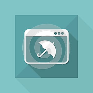 Computer protection - Vector web icon