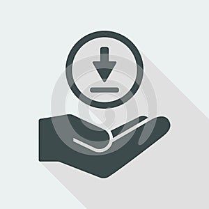 Download button - Minimal vector icon