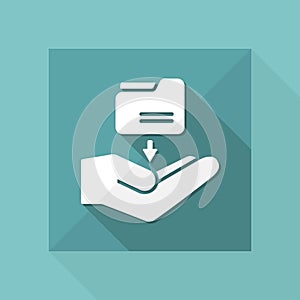 Download button - Minimal vector icon