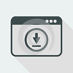 Download window - Flat minimal icon