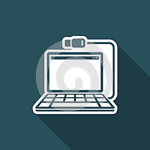 Ethernet computer cable - Flat minimal icon