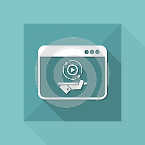 Full multimedia services - Vector flat icon