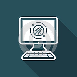 Full service antivirus - Vector flat icon