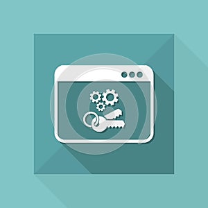 Locked settings flat icon