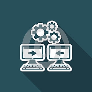 Network icon - Working gears