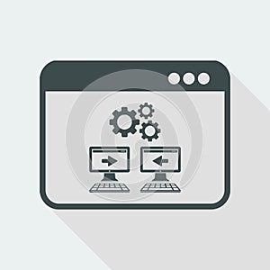 Network settings flat icon
