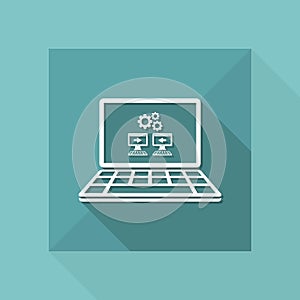 Network settings flat icon