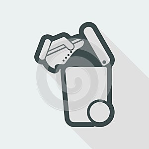 Separate waste collection icon photo