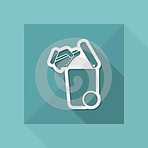 Separate waste collection icon photo