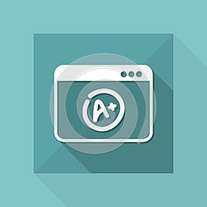 A+ top evalutation - Vector flat icon