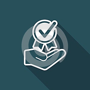 Top quality certification - Vector web icon