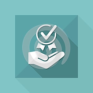Top quality certification - Vector web icon