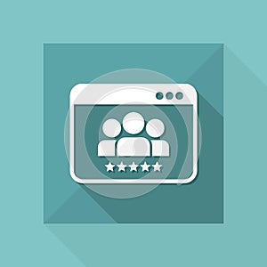 Top team - Vector flat minimal icon