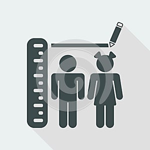 Vector illustration of single isolated stature icon