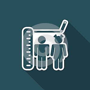 Vector illustration of single isolated stature icon