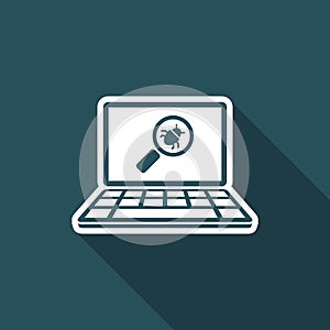 Virus find - Vector web icon