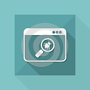 Virus find - Vector web icon