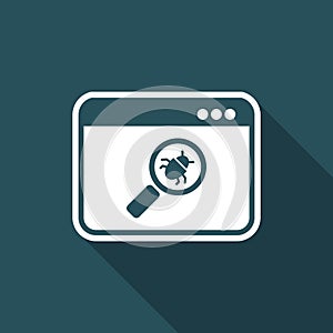 Virus find - Vector web icon