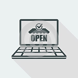 Web store open - Vector flat icon