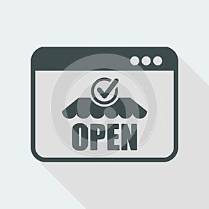 Web store open - Vector flat icon