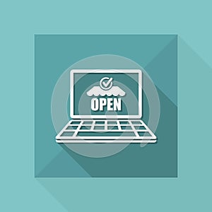 Web store open - Vector flat icon