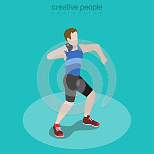 Flat isometric Core Thrower vector illustration