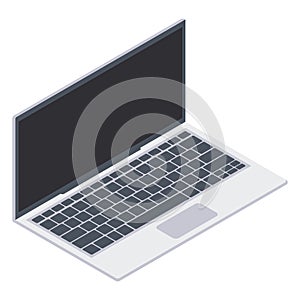 Flat Isometric Laptops. Flat Notebooks. Vector illustration.
