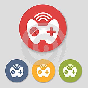 Flat joystick icons set