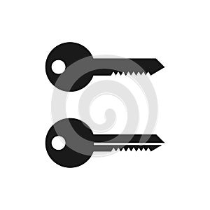 Flat Key Icon Set Sign Vector Illustration Ã¢â¬â Vector