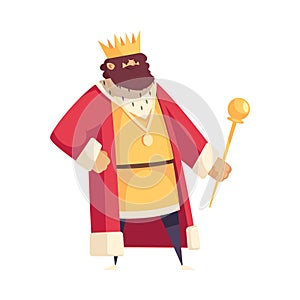 Flat King Illustration