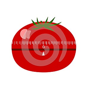 Flat kitchen timer icon isolated. Vector illustration