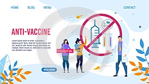 Flat Landing Page with Anti-Vaccination Design