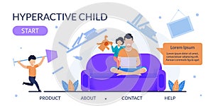 Flat Landing Page for Help with Hyperactive Child