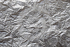 Flat lay, Close-up texture of Crumpled grey paper background abstract. Detail texture of pattern with free space copy