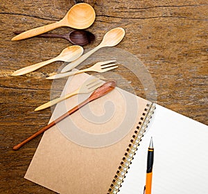 Flat lay for cooking note