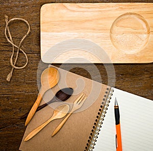 Flat lay for cooking note