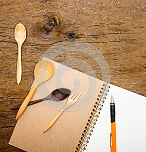 Flat lay for cooking note