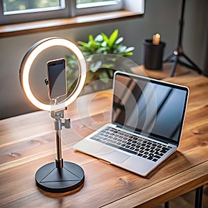 Flat Lay Desk Setup for Product Review photo