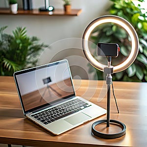 Flat Lay Desk Setup for Product Review photo