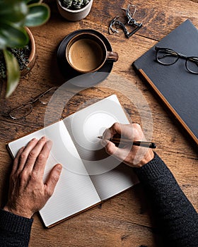 Flat Lay Notebook And Business Planning