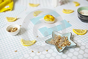 Flat lay, freelance witch laptop