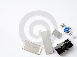 Flat Lay Technology Photo with smart devices props