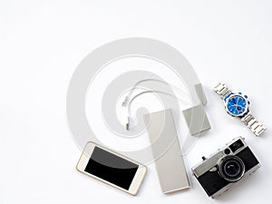 Flat Lay Technology Photo with smart devices props