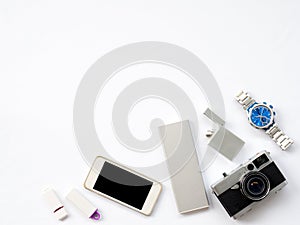 Flat Lay Technology Photo with smart devices props