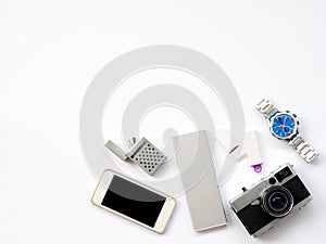 Flat Lay Technology Photo with smart devices props