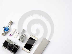 Flat Lay Technology Photo with smart devices props