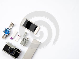 Flat Lay Technology Photo with smart devices props